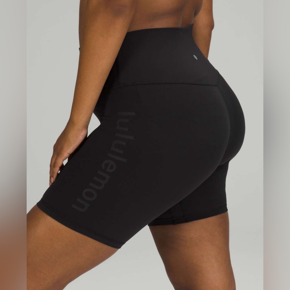 lululemon Align HR Short 8" *Logo, sz 6, Black - Worn